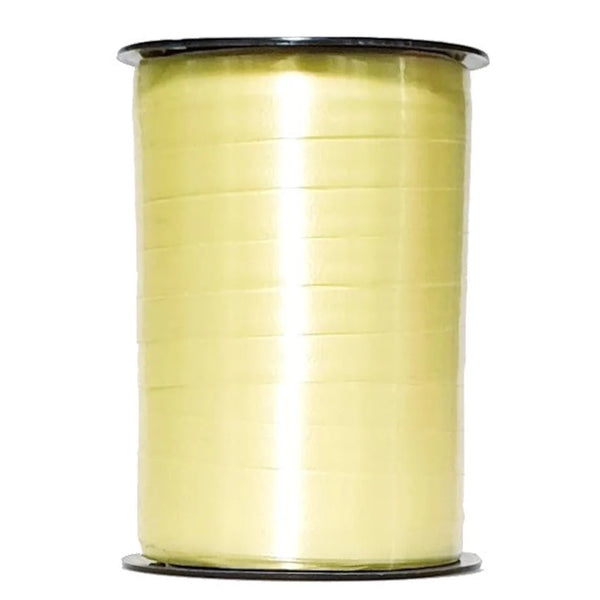 Bolduc satiné 250 m coloris Jaune clair pour emballage cadeau printanier