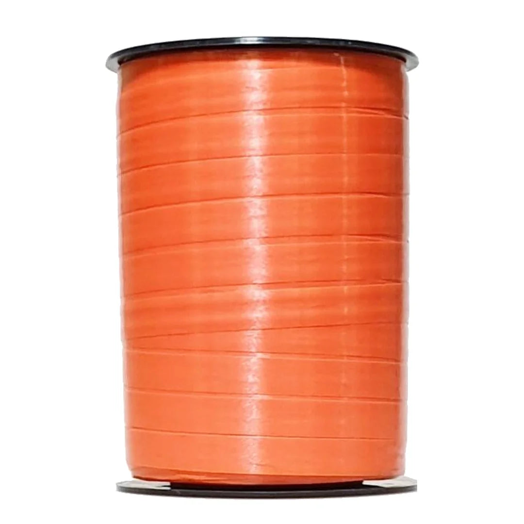 Bolduc satiné 250 m coloris Mandarine pour emballage et vitrine boutique