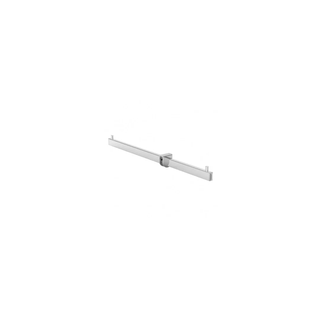 Bras double droit pour barre penderie Bigshop et Triplo, 10 pics, 416 mm, finition chromée