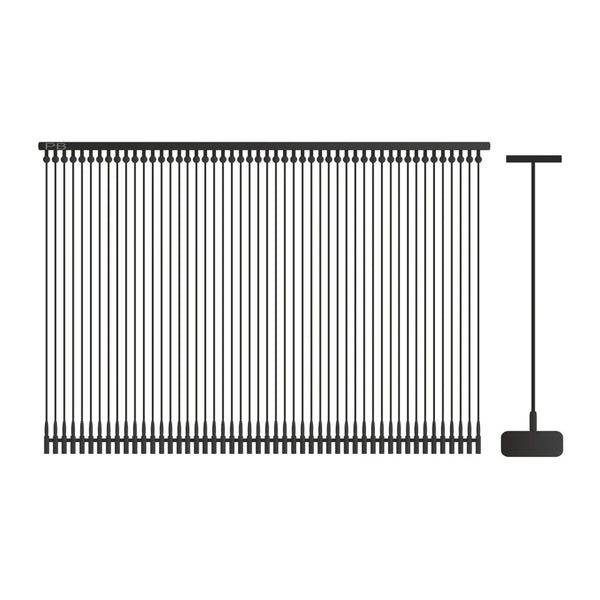 Brides standard noires 40 mm pour pistolet textile — carton de 5 000 pièces, polypropylène