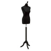 Buste de couture femme Vetrina sur trépied bois finition noire, usage magasin et concept store