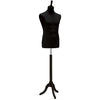 Buste de couture homme trépied bois noir – vitrine et showroom prêt-à-porter