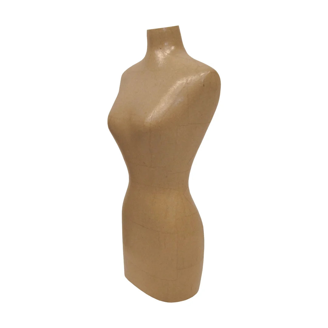 Les quatre hauteurs du buste miniature femme kraft : 30, 37, 43 et 47 cm