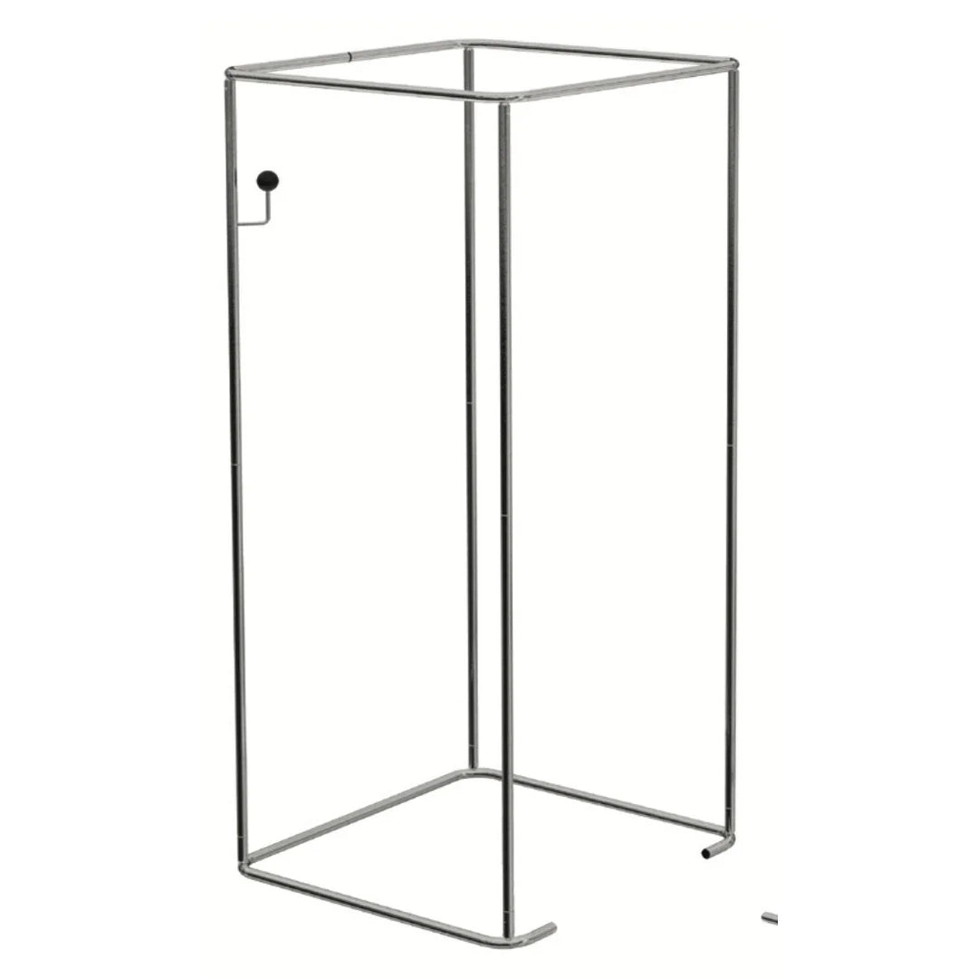 Structure de cabine d'essayage en kit, tube chromé Ø 25 mm, 90x90x200 cm, autoportante