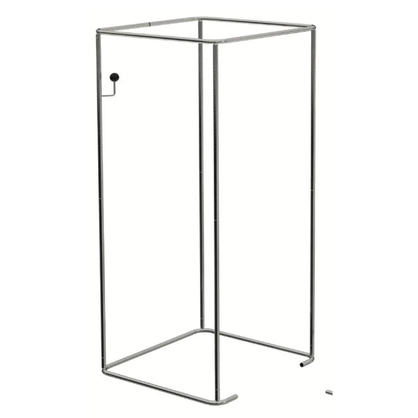 Structure de cabine d'essayage en kit, tube chromé Ø 25 mm, 90x90x200 cm, autoportante