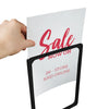 Cadre porte-affiche plastique transparent recto-verso pour magasin, format A4