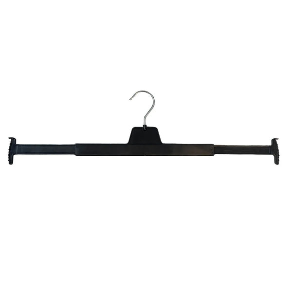 Cintre extensible à ressorts noir, largeur ajustable de 32 à 54 cm, pour pantalons shorts et jupes en magasin