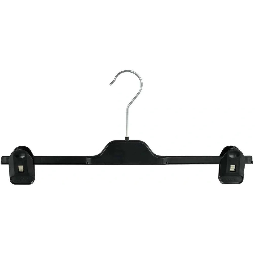Cintre à pinces en plastique recyclé noir, disponible en 30, 36, 40 et 46 cm, pour magasin prêt-à-porter
