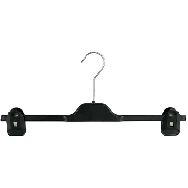 Cintre à pinces en plastique recyclé noir, disponible en 30, 36, 40 et 46 cm, pour magasin prêt-à-porter