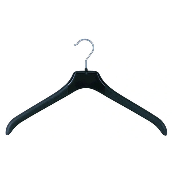 Cintre en plastique 100 % recyclé noir mat 49 cm pour portant de magasin ou boutique