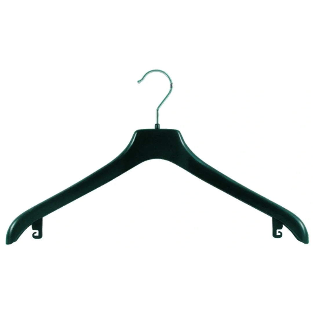 Cintre en plastique recyclé noir mat 38-44 cm pour boutique et commerce professionnel