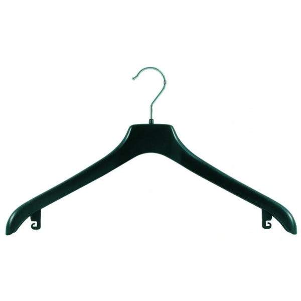Cintre en plastique recyclé noir mat 38-44 cm pour boutique et commerce professionnel