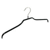 Cintre professionnel silhouette métal anti-glisse noir 40 ou 46 cm pour prêt-à-porter