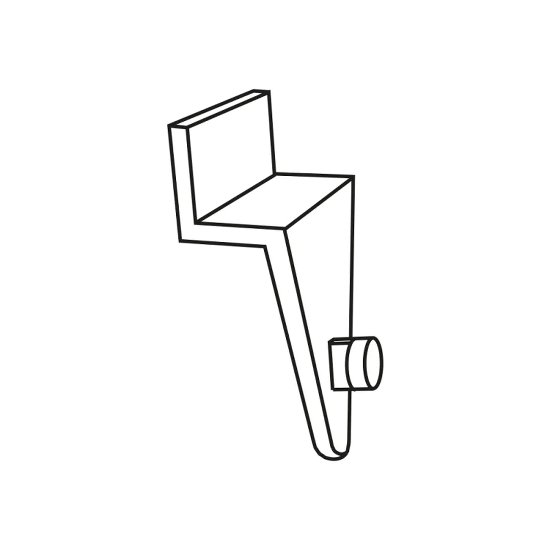 Paire de clips acryliques pour bacs de présentation W110 W160 W230 sur panneaux rainurés