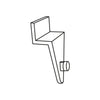 Paire de clips acryliques pour bacs de présentation W110 W160 W230 sur panneaux rainurés