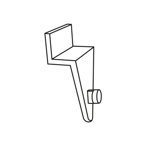 Paire de clips acryliques pour bacs de présentation W110 W160 W230 sur panneaux rainurés