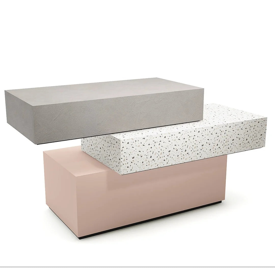 Comptoir Brique 3 personnalisable 189 cm, finition noir mat, pour grand espace de vente