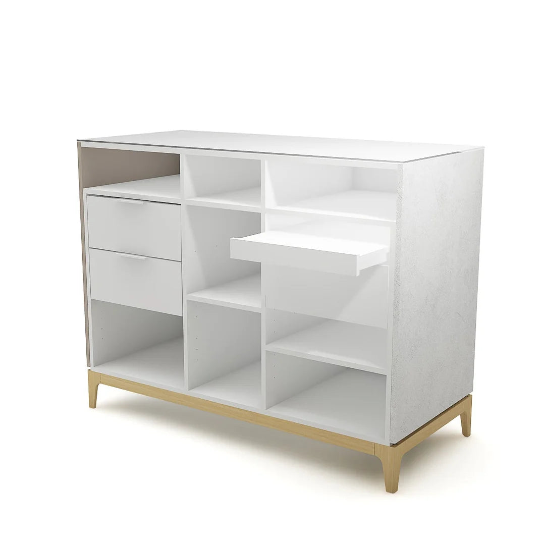 Comptoir Trick2 personnalisable en finitions L, N, S ou P pour showroom et boutique