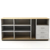 Comptoir de vente 3BC3 221 cm, trois zones de finition, showroom et boutique professionnelle