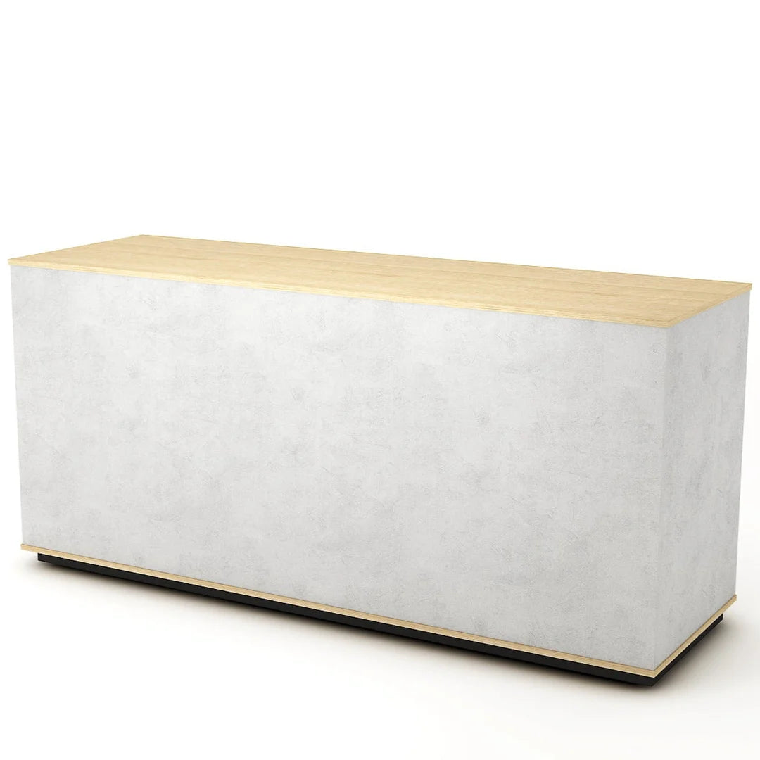 Comptoir de vente 3BC3 largeur 221 cm personnalisable, grand format pour espace commercial