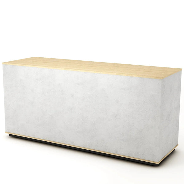 Comptoir de vente 3BC3 largeur 221 cm personnalisable, grand format pour espace commercial