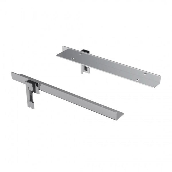 Paire de consoles avant 300 mm pour table de présentation Triplo réf. 9380, finition noir mat
