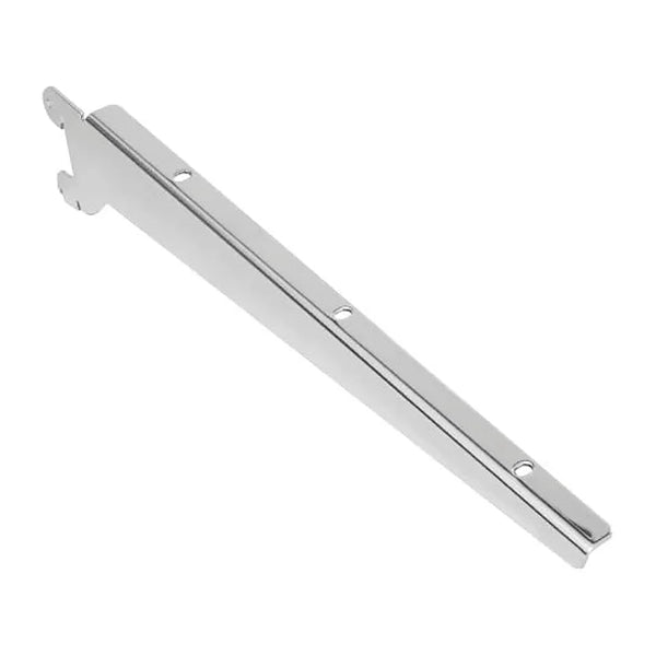 Paire de consoles pour crémaillères en finition chromée, noire et blanche pour rayonnage de magasin
