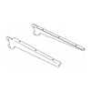 Détail de fixation d'une console pour crémaillère sur structure de rayonnage commercial