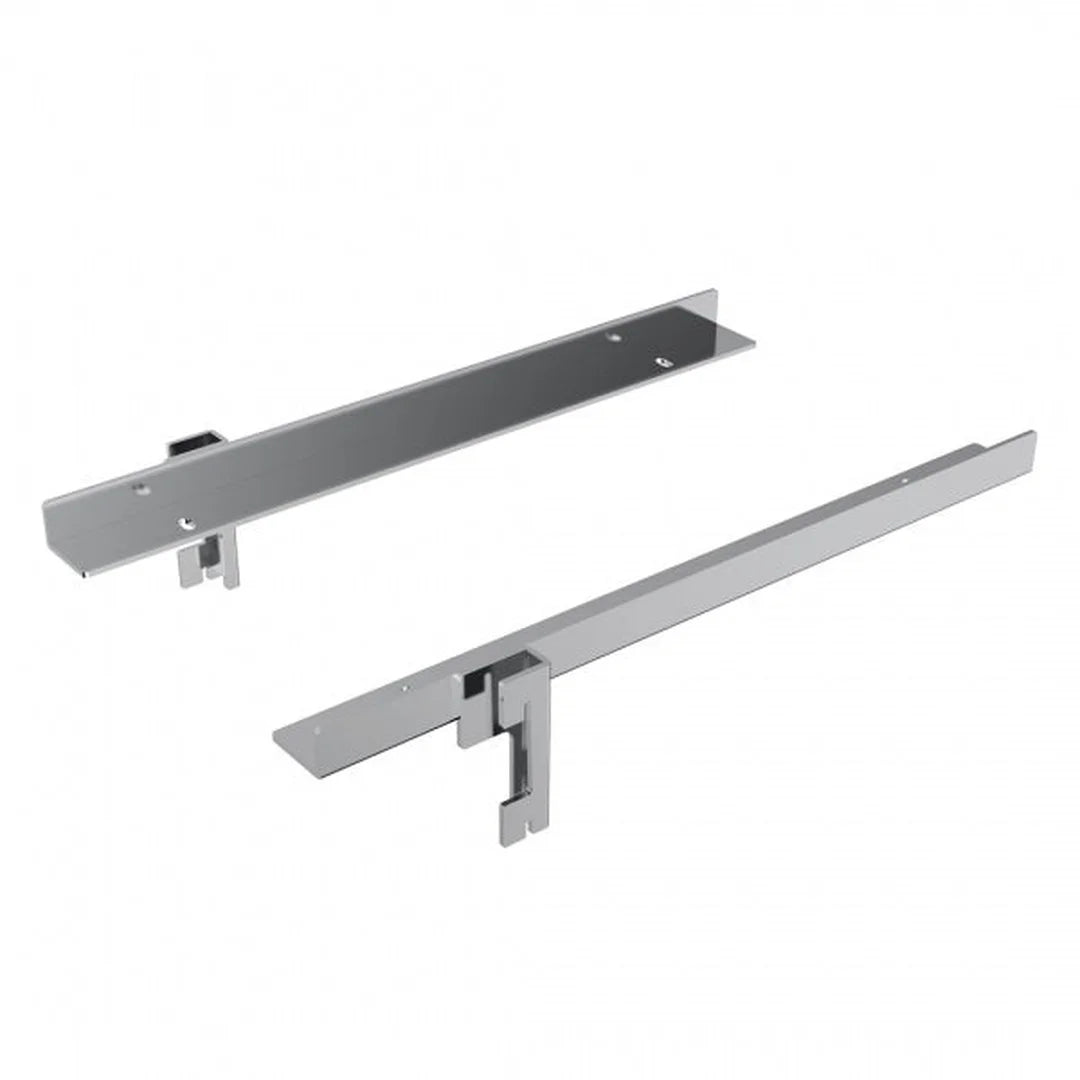Paire de consoles décentrées 350 mm pour système Triplo, finition noir mat, vue principale