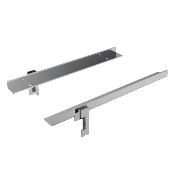 Paire de consoles décentrées 350 mm pour système Triplo, finition noir mat, vue principale