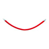 Détail embout chromé de la corde velours rouge pour poteau de guidage classique – longueur 150 cm