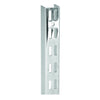 Crémaillère murale double rainure H 240 cm en métal pour agencement de magasin professionnel