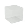 Cubes acrylique transparents 1 côté ouvert en 5 formats, présentoirs vitrine et comptoir professionnels