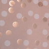 Détail du motif pois blanc et or métallisé brillant sur boîte cadeau kraft 400g