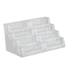Distributeur de cartes de visite acrylique 8 casiers horizontaux pour accueil professionnel