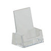 Support à cartes de visite acrylique vertical transparent — vue d'ensemble