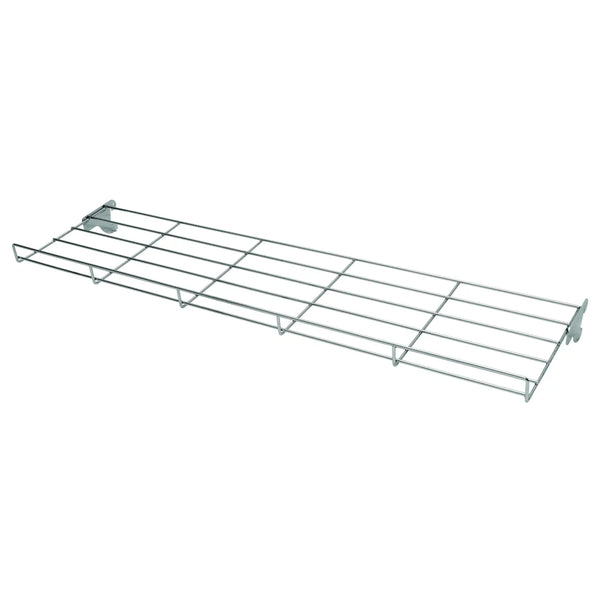 Étagère inclinée en grille chromée pour crémaillère, formats 600×250 mm et 1000×250 mm