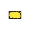 Étiquette carton Flash fluo jaune sur fond noir — étiquetage prix professionnel pour commerce