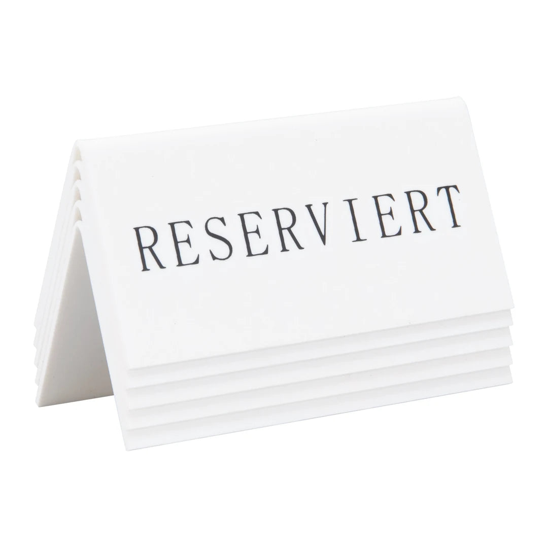 Lot de 5 étiquettes de réservation de table 