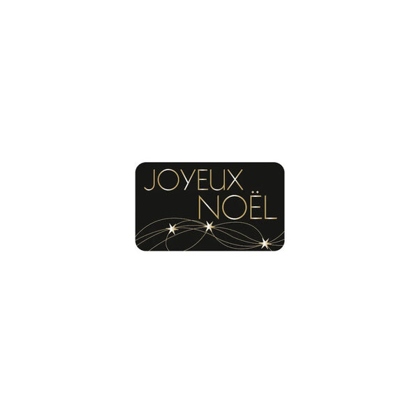Boîte de 500 étiquettes adhésives Joyeux Noël pour boutiques et commerces de détail
