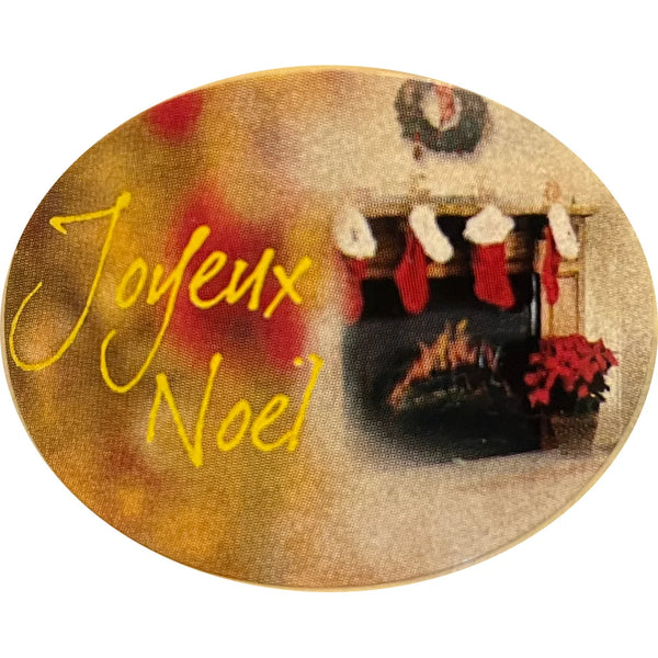 Étiquettes autocollantes Joyeux Noël formats assortis pour emballages cadeaux professionnels
