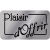 Boîte de 1000 étiquettes adhésives Plaisir d'offrir finition argent, format 19x31 mm, pour emballages cadeaux