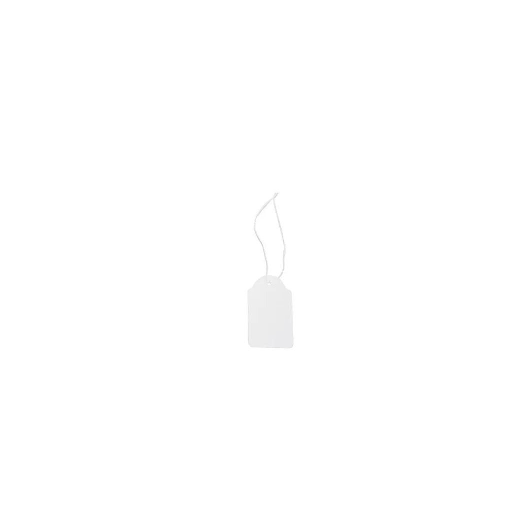 Étiquettes carton blanches à fil format rectangle 15×24 mm pour bijoux et accessoires