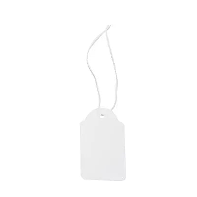Étiquettes carton blanches à fil format rectangle 15×24 mm pour bijoux et accessoires