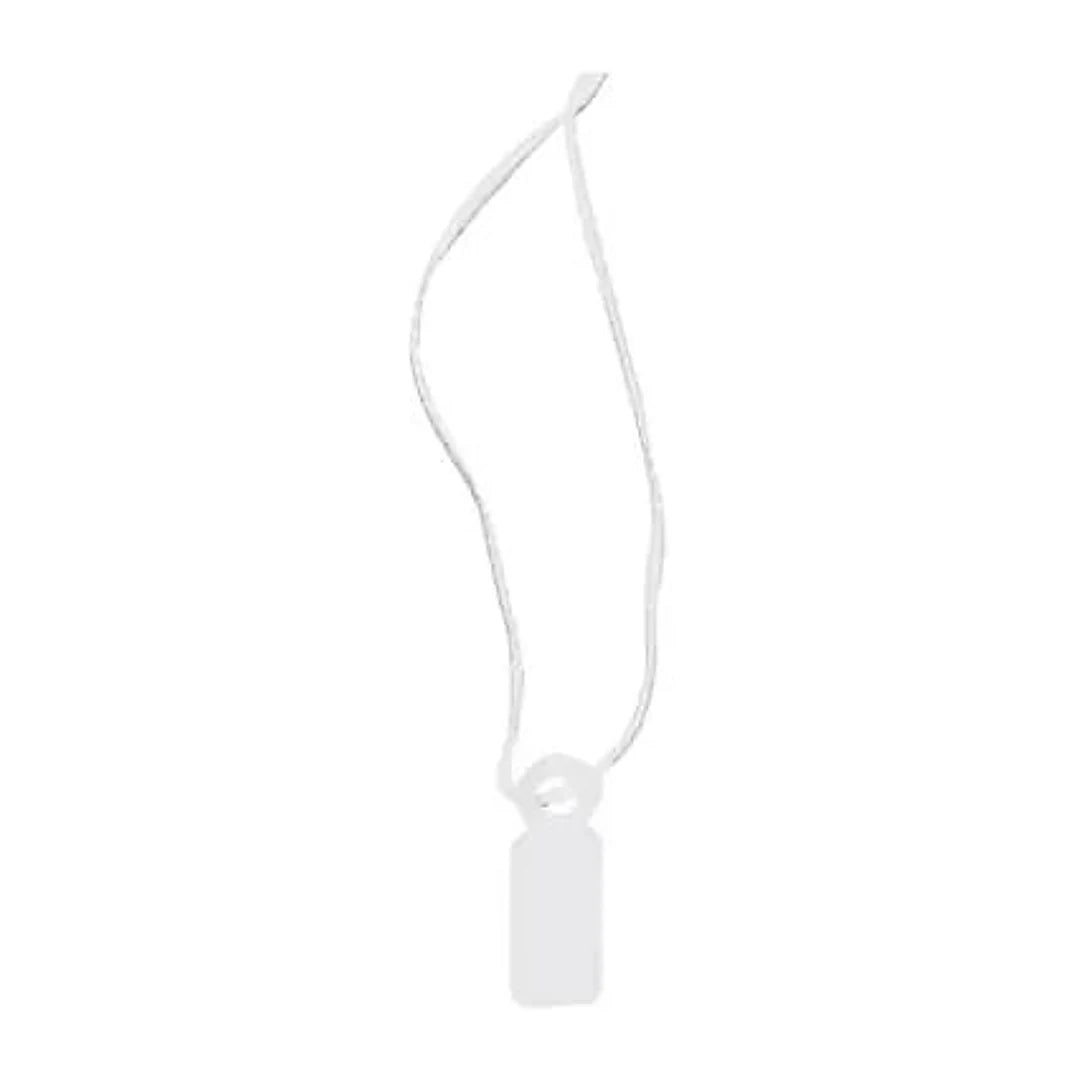 Étiquettes carton blanches à fil format rectangle 7×19 mm pour petits articles et accessoires