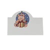 Étiquette carton pliable motif ours en peluche pour cadeaux festifs en magasin
