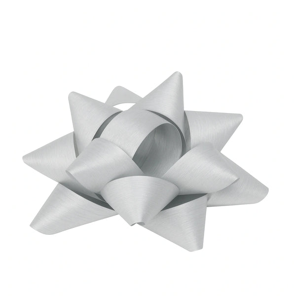 Étoiles adhésives gris crépon pour emballages et vitrines. Décoratives, pratiques et élégantes, idéales pour cadeaux et promotions.