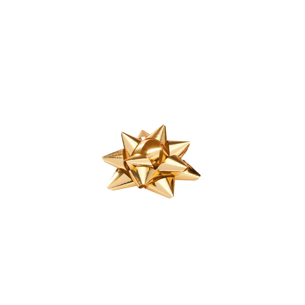 Étoiles adhésives dorées finition miroir brillant pour emballage cadeau professionnel