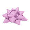 Étoiles adhésives rose clair crépon pour emballages et vitrines. Décoratives, pratiques et élégantes, idéales pour cadeaux et promotions.