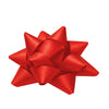 Étoiles adhésives rouge crépon pour emballages et vitrines. Décoratives, pratiques et élégantes, idéales pour cadeaux et promotions.
